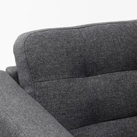 LANDSKRONA - 4-seater sofa with chaise-longue, Gunnared dark grey/metal , - best price from Maltashopper.com 39554301