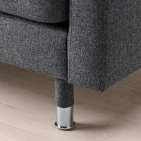 LANDSKRONA - 4-seater sofa with chaise-longue, Gunnared dark grey/metal , - best price from Maltashopper.com 39554301