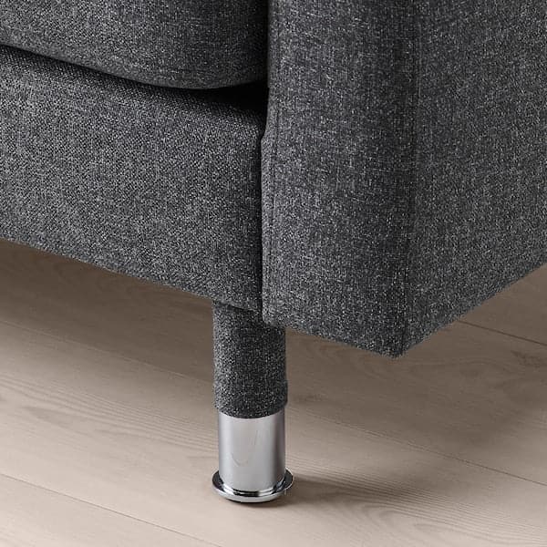 LANDSKRONA 4-seater sofa - with chaise-longue/Gunnared dark grey/metal - best price from Maltashopper.com 79270372