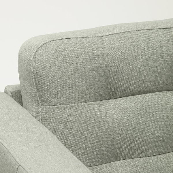 LANDSKRONA 4-seater sofa - with chaise-longue/Gunnared light green/metal , - Premium Sofas from Ikea - Just €1298.99! Shop now at Maltashopper.com