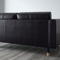 LANDSKRONA 5-seater sofa - with chaise-longue/Grann/Bomstad black/wood , - best price from Maltashopper.com 59046204
