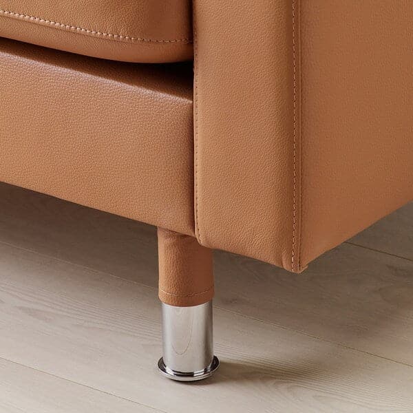 Ikea LANDSKRONA 5-seater sofa - with chaise-longue/Grann/Bomstad brown/metal ochre ,