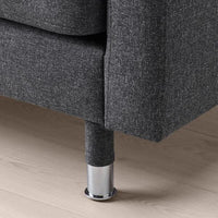 LANDSKRONA 5-seater sofa - with chaise-longue/Gunnared dark grey/metal , - best price from Maltashopper.com 69269982