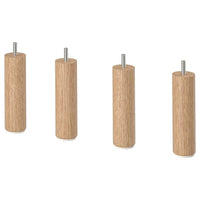 LANDSKRONA leg, wood, 15 cm, 4 pack