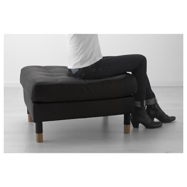 Ikea LANDSKRONA Footrest - Grann/Bomstad black/wood ,