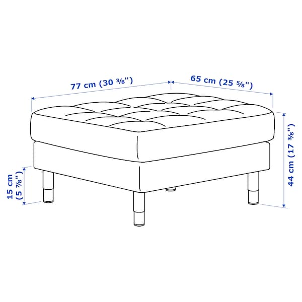 LANDSKRONA Footrest - Grann/Bomstad black/wood , - best price from Maltashopper.com 09031813