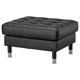 LANDSKRONA footstool, Grann/Bomstad black/metal, 77x65 cm