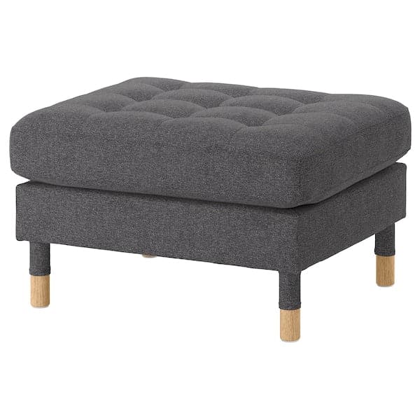 LANDSKRONA Footrest - Gunnared dark grey/wood ,