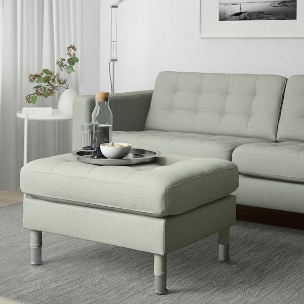Ikea LANDSKRONA Footrest - Gunnared light green/metal ,