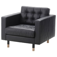 LANDSKRONA Armchair - Grann/Bomstad black/wood , - best price from Maltashopper.com 59031778