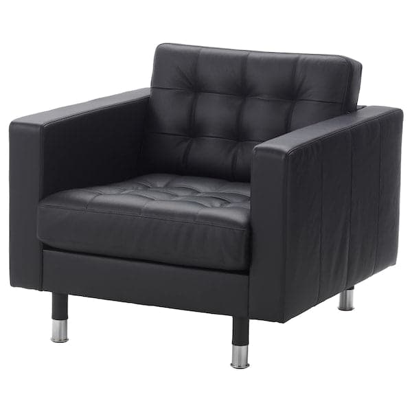 Ikea LANDSKRONA Armchair - Grann/Bomstad black/metal ,