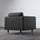 LANDSKRONA Armchair - Grann/Bomstad black/metal ,