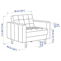 LANDSKRONA Armchair - Grann/Bomstad brown/metal ochre , - Premium Arm Chairs, Recliners & Sleeper Chairs from Ikea - Just €583.99! Shop now at Maltashopper.com