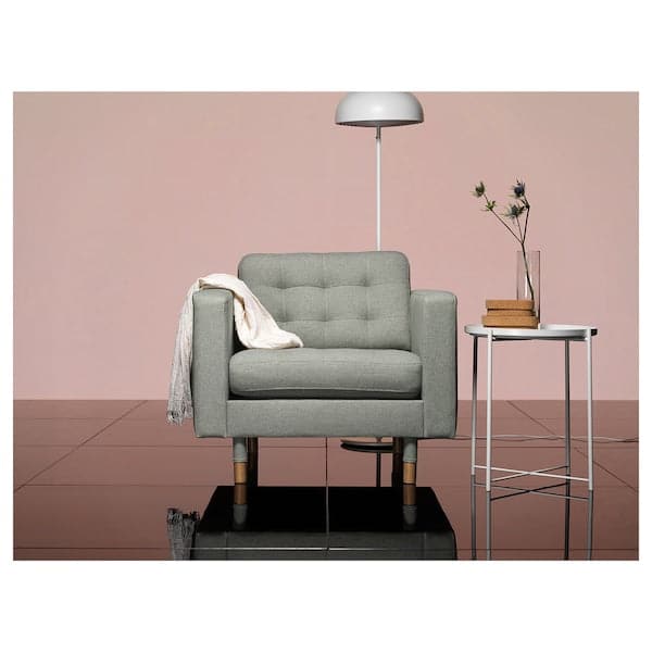 Ikea LANDSKRONA Armchair - Gunnared light green/wood ,