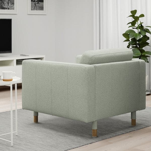 Ikea LANDSKRONA Armchair - Gunnared light green/wood ,