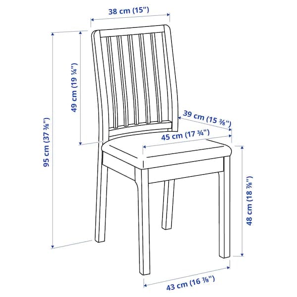 LANEBERG / EKEDALEN Table and 6 chairs , - best price from Maltashopper.com 09482706