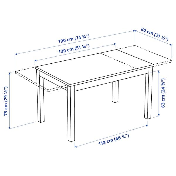 LANEBERG / EKEDALEN Table and 6 chairs , - best price from Maltashopper.com 09482706