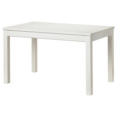 LANEBERG - Extendable table, white, 130/190x80 cm - best price from Maltashopper.com 60416138