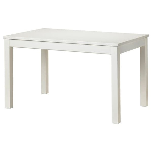 LANEBERG - Extendable table, white, 130/190x80 cm