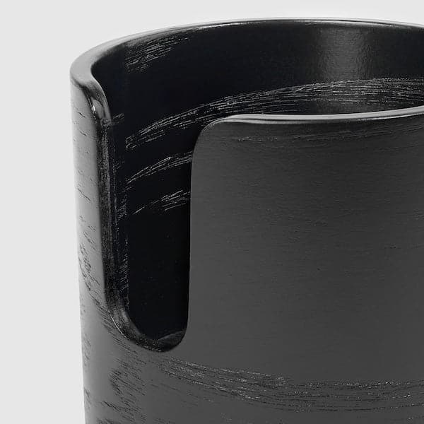 Ikea LÅNESPELARE - Mug and mug holder, black