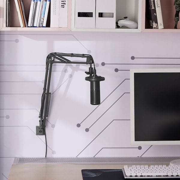 Ikea LÅNESPELARE - Microphone arm, with screw mount/anthracite