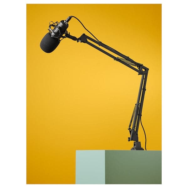 Ikea LÅNESPELARE - Microphone arm, with screw mount/anthracite