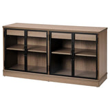 LANESUND sideboard, grey-brown, 161x47x81 cm