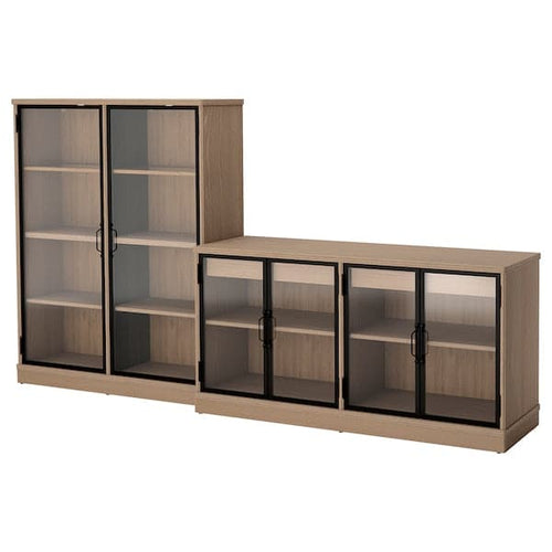 LANESUND - Storage combination, grey-brown, 282x47x152 cm