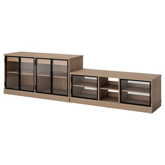 Ikea LANESUND - TV storage combination, grey-brown, 322x47x81 cm