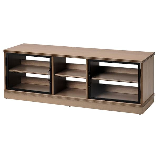 LANESUND - TV bench, grey-brown, 161x47x55 cm - best price from Maltashopper.com 50466553