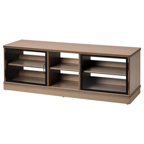 LANESUND - TV bench, grey-brown, 161x47x55 cm