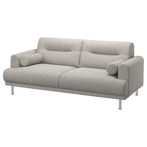 LÅNGARYD 2-seater sofa, Lejde light grey/metal ,