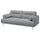 LÅNGARYD 2-seat sofa, Lejde/grey/black metal