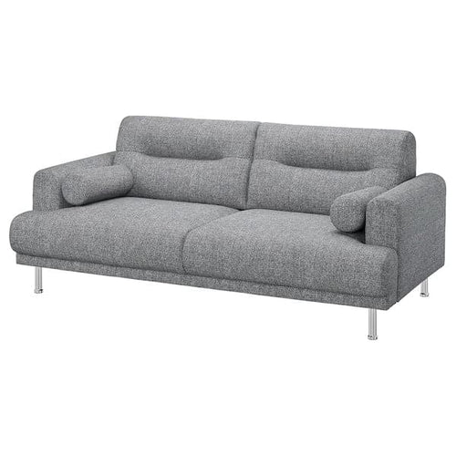 LÅNGARYD 2-seater sofa, Lejde/grey/black metal ,