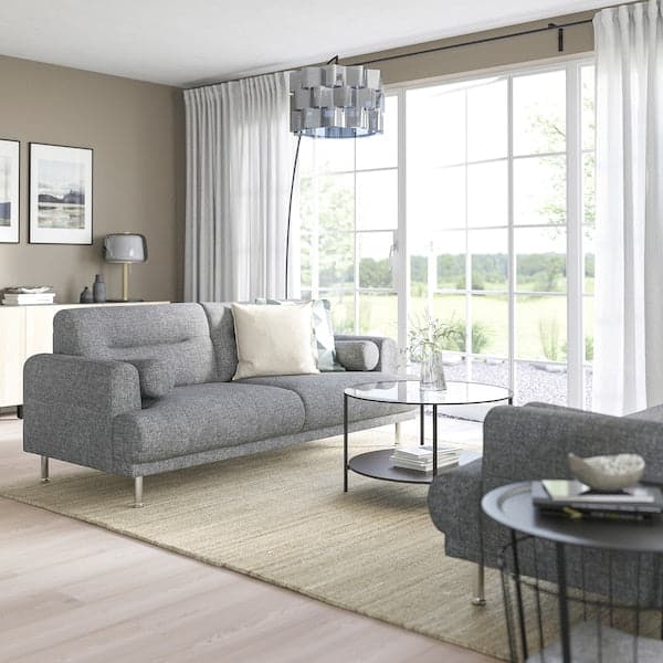 Ikea LÅNGARYD 2-seater sofa, Lejde/grey/black metal ,
