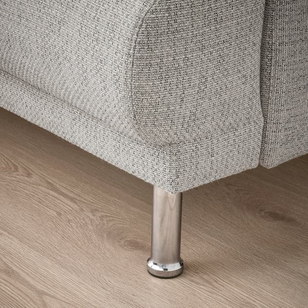LÅNGARYD 3-seat sofa / chaise longue, left, Lejde / light gray metal , - best price from Maltashopper.com 19418164