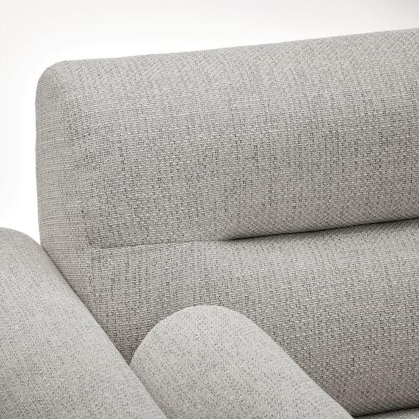 LÅNGARYD 3-seat sofa / chaise longue, left, Lejde / light gray metal , - best price from Maltashopper.com 19418164