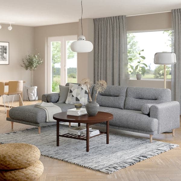 LÅNGARYD - 3-seater sofa/chaise-longue, left , - best price from Maltashopper.com 79418161