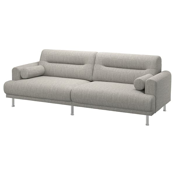 LÅNGARYD 3-seater sofa, Lejde light grey/metal , - best price from Maltashopper.com 69418086