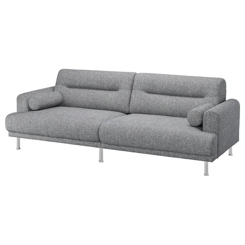 LÅNGARYD 3-seater sofa, Lejde grey/black/metal ,