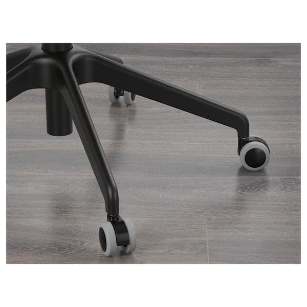 Ikea LÅNGFJÄLL Office chair with armrests - Gunnared beige/black ,
