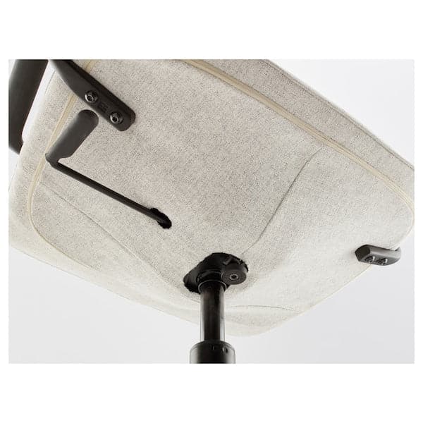 Ikea LÅNGFJÄLL Office chair with armrests - Gunnared beige/black ,