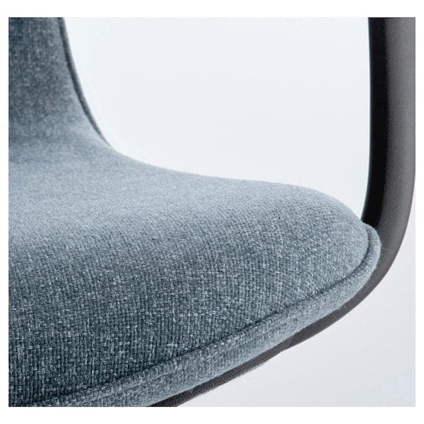 Ikea LÅNGFJÄLL Office chair with armrests - Gunnared blue/black ,