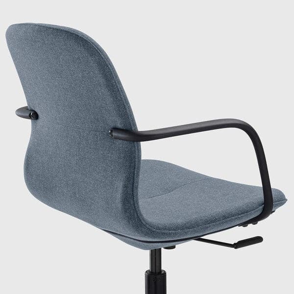 Ikea LÅNGFJÄLL Office chair with armrests - Gunnared blue/black ,
