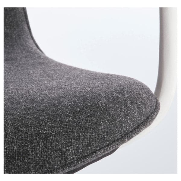 LÅNGFJÄLL Office chair with armrests - Gunnared dark grey/white , - best price from Maltashopper.com 29252865