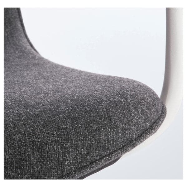 LÅNGFJÄLL Office chair with armrests - Gunnared dark grey/white , - best price from Maltashopper.com 89252773