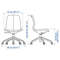 LÅNGFJÄLL Office chair - Gunnared beige/white , - Premium Chairs from Ikea - Just €206.99! Shop now at Maltashopper.com