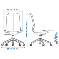 LÅNGFJÄLL Office chair - Gunnared beige/white , - Premium Chairs from Ikea - Just €232.99! Shop now at Maltashopper.com