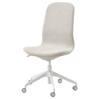 LÅNGFJÄLL Office chair - Gunnared beige/white , - best price from Maltashopper.com 09252480