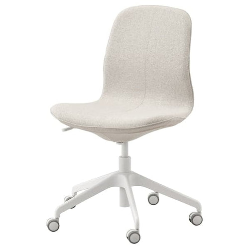 LÅNGFJÄLL Office chair - Gunnared beige/white ,